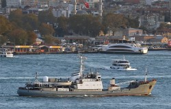 Корабль ЧФ «Лиман» тонет в Черном море
