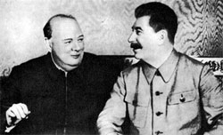 Черчилль защищает Сталина 