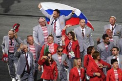 На Паралимпиаде в Рио взвился запрещенный российский флаг