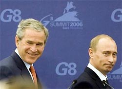 Буш едет к Путину прощаться