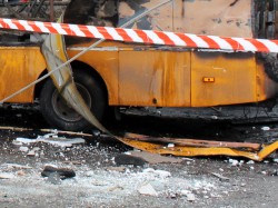 В Донбассе автобус подорвался на мине
