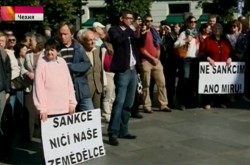 В Праге прошел митинг против антироссийских санкций