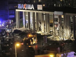 В Риге рухнул торговый центр