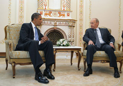 Обама плотно позавтракал с Путиным