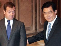 Медведев проводит встречу с Ху Цзиньтао