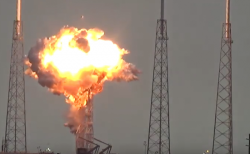 Появилось видео взрыва ракеты Falcon 9