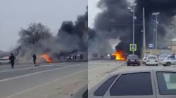 В Дагестане на посту ДПС взорвалась машина