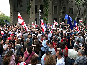 В Грузии прошёл митинг за восстановление отношений с Москвой