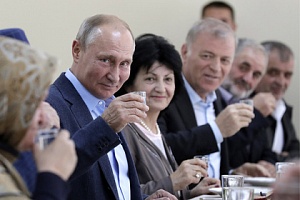 Путин встретился с ополченцами Дагестана