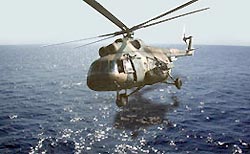 Вертолет упал в Черное море