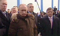 Путин открыл мост на Енисее Путин открыл мост на Енисее
