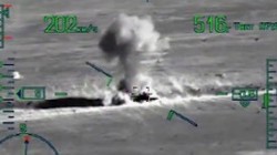 Минобороны показало на видео удары по боевикам в Идлибе Минобороны показало на видео удары по боевикам в Идлибе