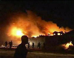 При посадке в Судане взорвался самолет