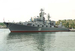 Ракетный крейсер "Москва" вышел в Черное море Ракетный крейсер "Москва" вышел в Черное море