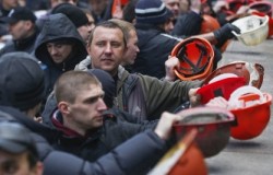 Начались задержания шахтеров в Киеве Начались задержания шахтеров в Киеве