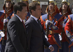 Медведев прибыл в Монголию