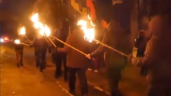 Во время факельного шествия в Славянске прогремел взрыв