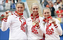 Российские теннисистки взяли все медали