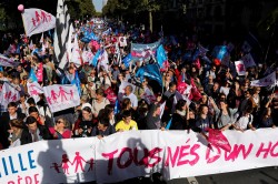 Марш против однополых браков прошёл в Париже