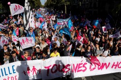 Марш против однополых браков прошёл в Париже Марш против однополых браков прошёл в Париже