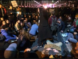 Протестующие перекрыли Бруклинский мост Протестующие перекрыли Бруклинский мост
