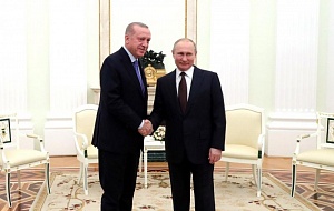 Путин и Эрдоган проводят переговоры в Кремле
