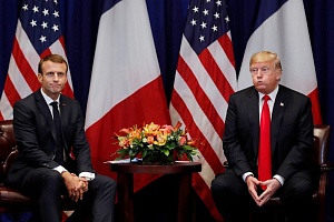 Трамп встретился с Макроном в Нью-Йорке Трамп встретился с Макроном в Нью-Йорке