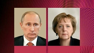 Путин провёл переговоры с Меркель Путин провёл переговоры с Меркель