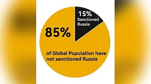 МИД Китая: 85% населения мира не ввели антироссийские санкции МИД Китая: 85% населения мира не ввели антироссийские санкции