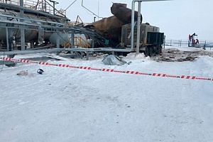 На российском нефтяном предприятии произошел взрыв На российском нефтяном предприятии произошел взрыв
