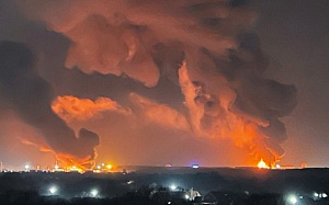 На нефтебазе в Брянске произошел пожар