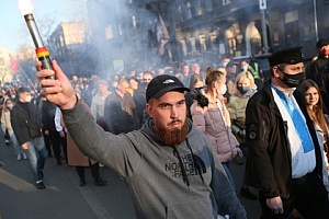 В центре Киева прошло шествие в честь дивизии СС «Галичина» В центре Киева прошло шествие в честь дивизии СС «Галичина»