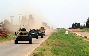 Российские военные попали под обстрел в Сирии Российские военные попали под обстрел в Сирии
