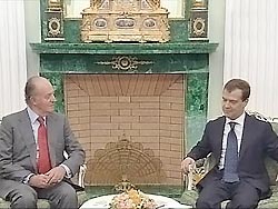 Медведев обсудил с испанским монархом Евро-2008